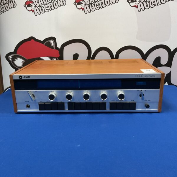 Front view of vintage Leak 2000 receiver amplifier.