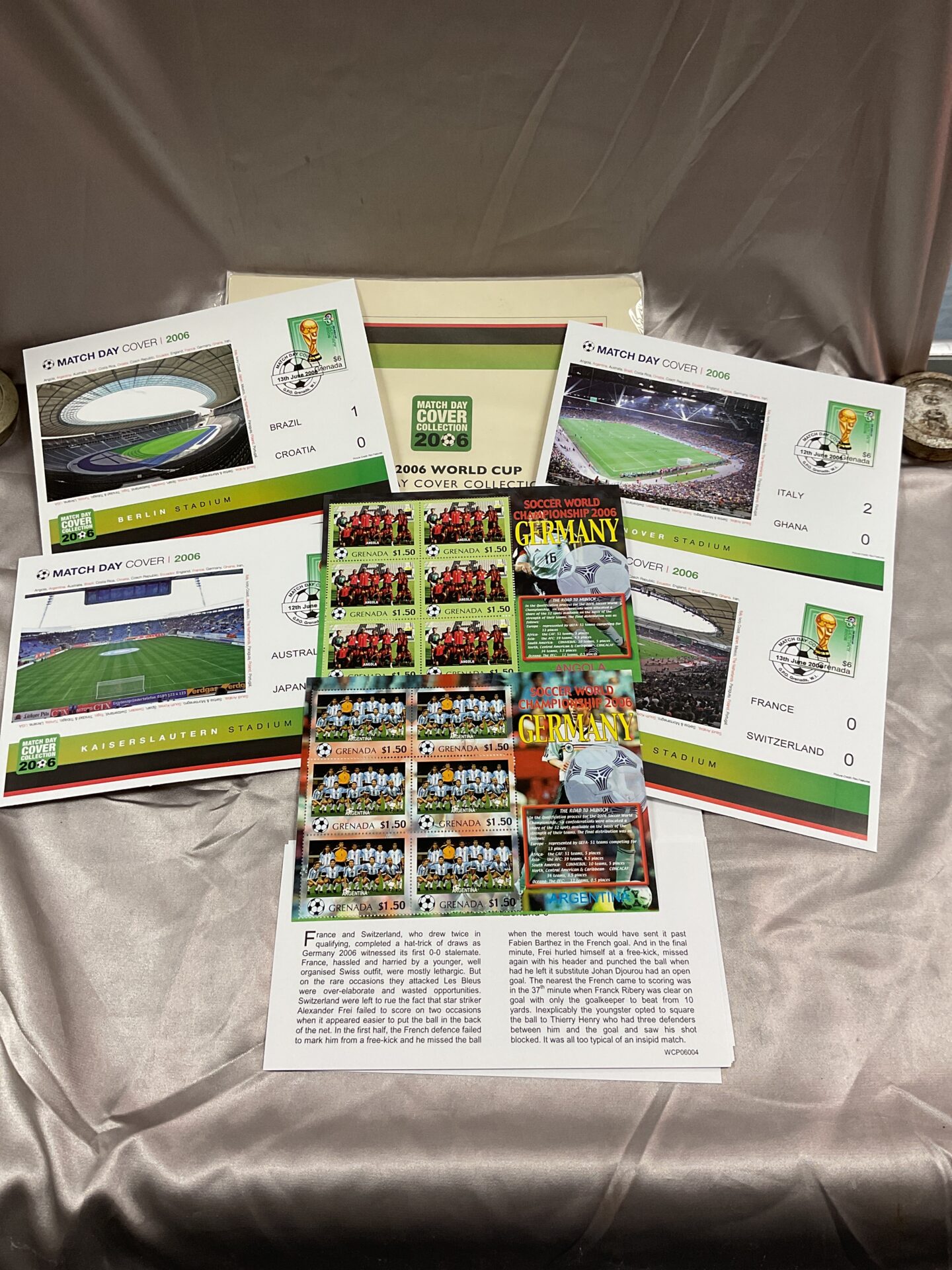 765 2006 World cup match day cover stamp collection