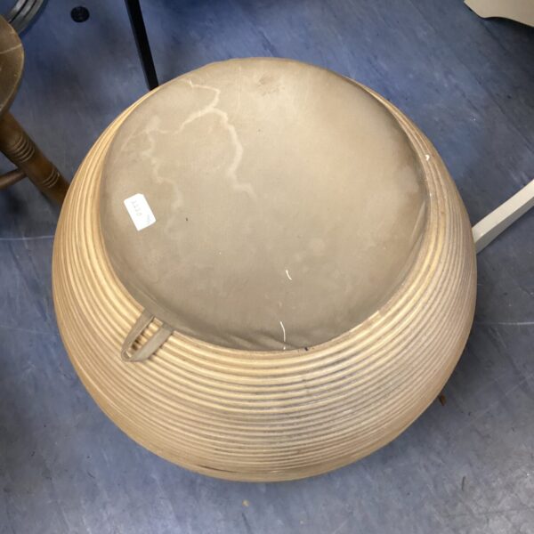Large upholstered storage seat bin for hall or bedroom.