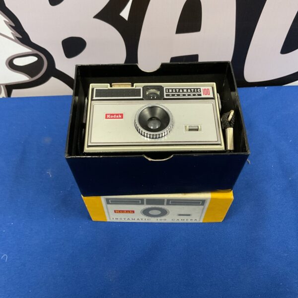 Vintage Kodak Instamatic camera in its original box.