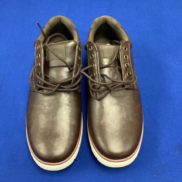 Brown leather men's shoes, size 10, classic style.