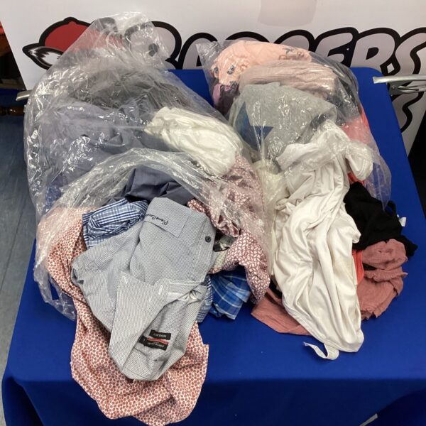 Mixed clothing lot including M&S and Pierre Cardin garments.