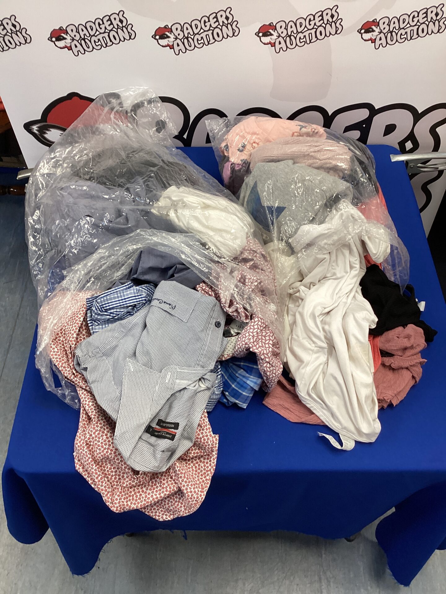 644 Two bags of mixed mens & women clothes inc M&S & pierre cardin