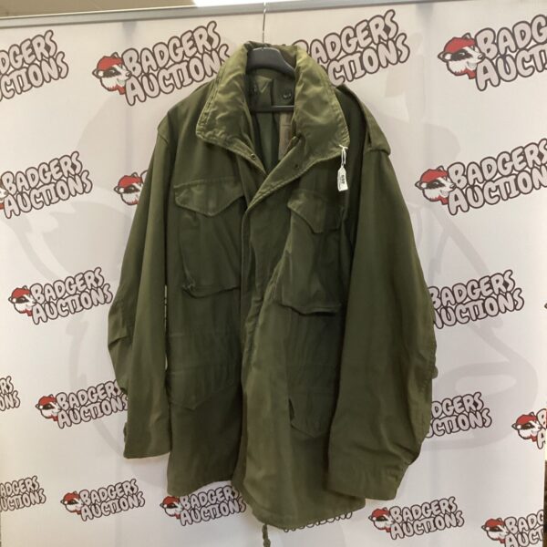 Vintage US Army field jacket, front view.