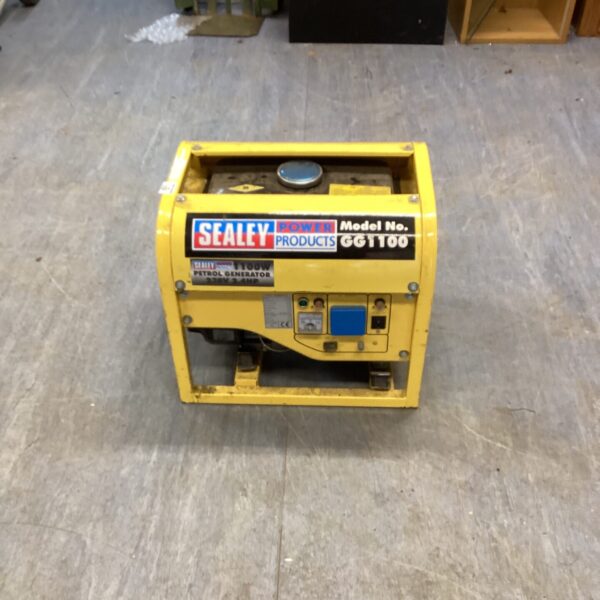 Used Sealey 1100w petrol generator for portable power.