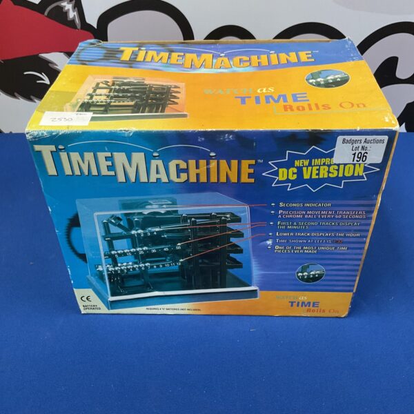 Vintage Time Machine toy with rotating numbered display.
