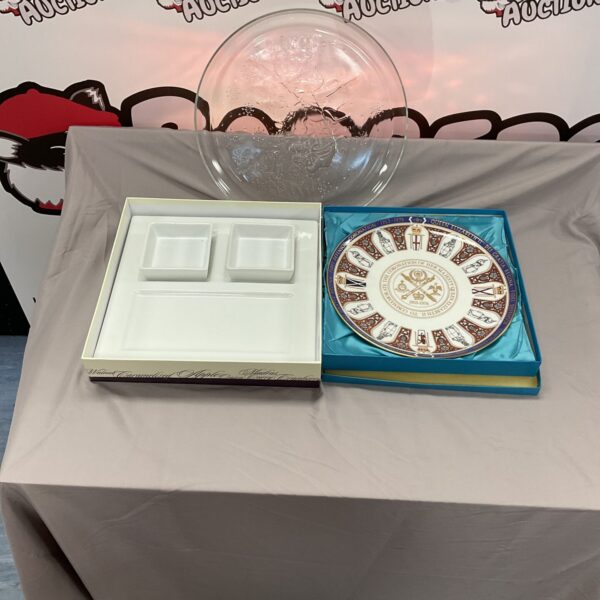 Vintage Queen Elizabeth coronation dish set, royal commemorative china.