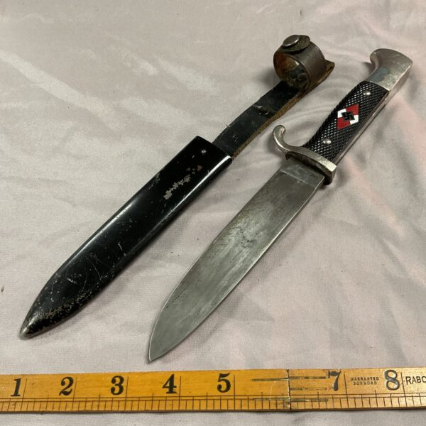 WWII German Hitler Youth dagger RZM 7/40 with scabbard.