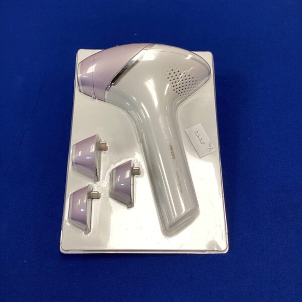 Philips Lumea Prestige hair remover device for at-home IPL treatment.