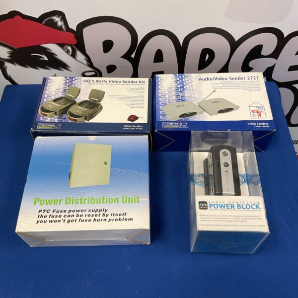 5.8GHz video sender and power distribution box lot.