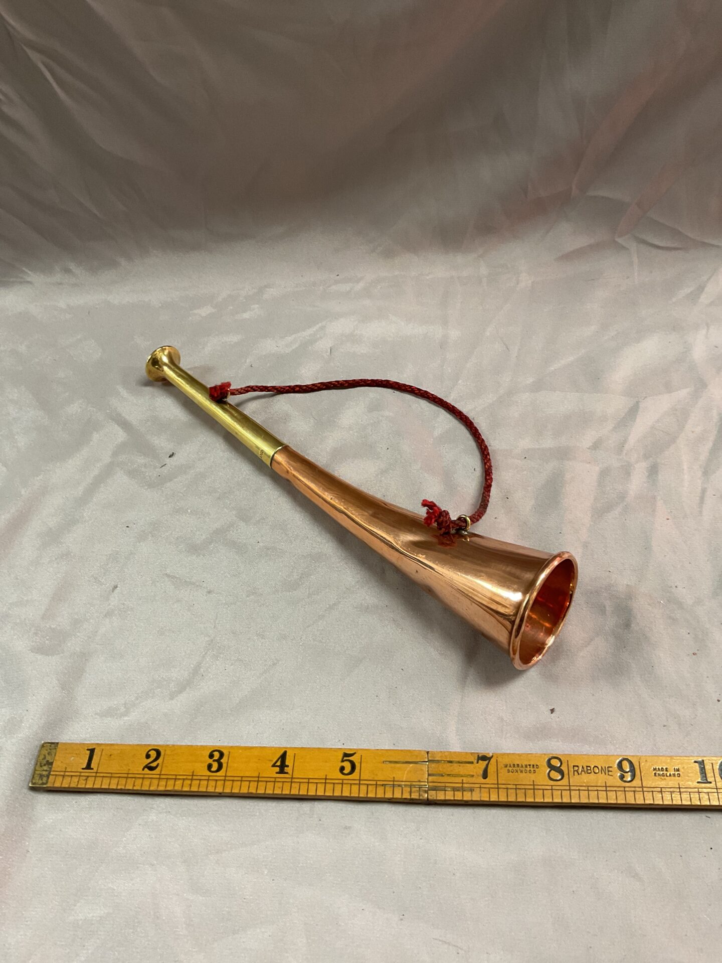 763 Copper and brass 10” Hunting horn
