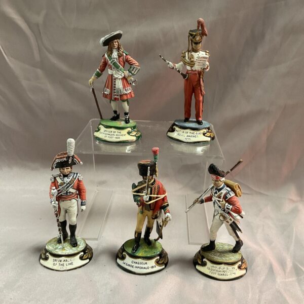 Lot of five vintage Chas Stadden Napoleonic and Cavalier figures.