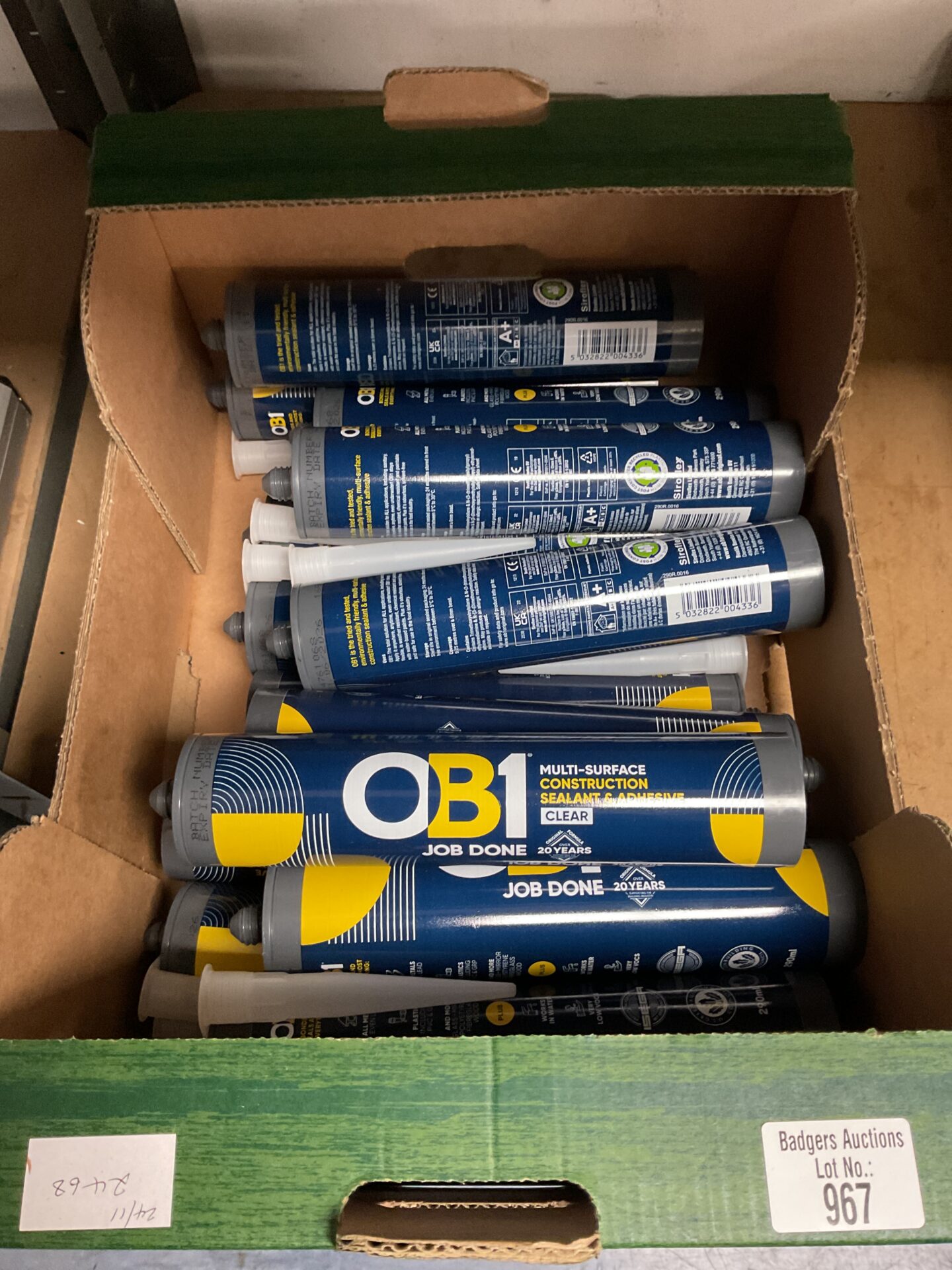 967 Job lot of OB1 job done sealant adhesive