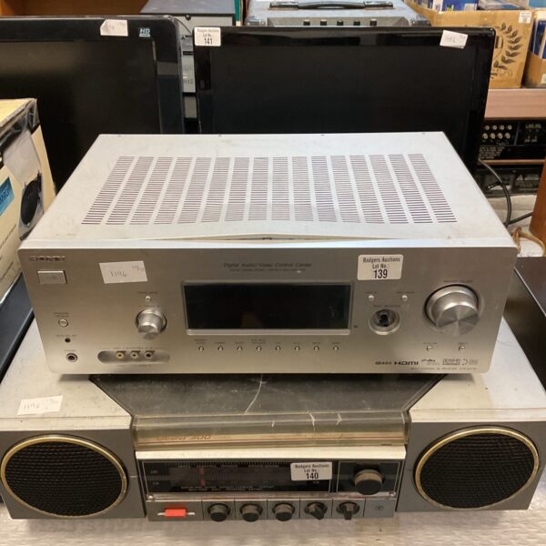 Black Sony STR-DG710 AV receiver for home theater audio.