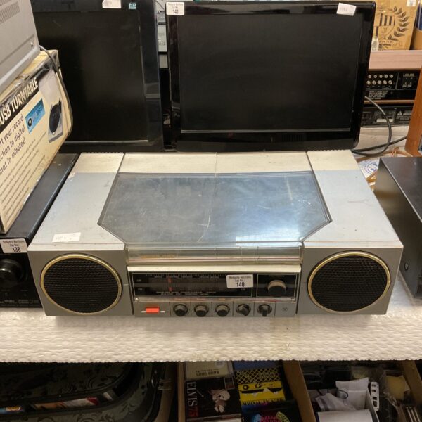 Vintage Russian turntable radio with vinyl player.