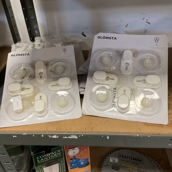 Ikea Glomsta tea towel holders in packaging, quantity of four.