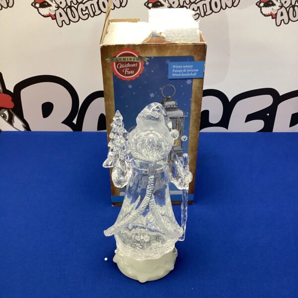 Illuminated Santa Claus figure with original box for Christmas.