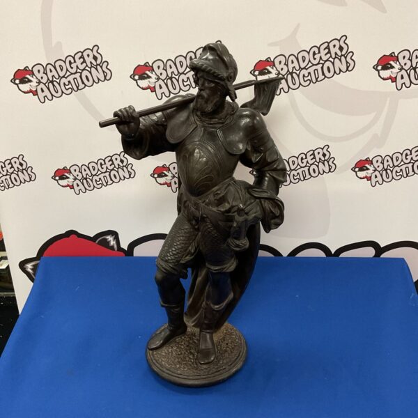 Vintage terracotta statue of a Spanish conquistador 24” tall