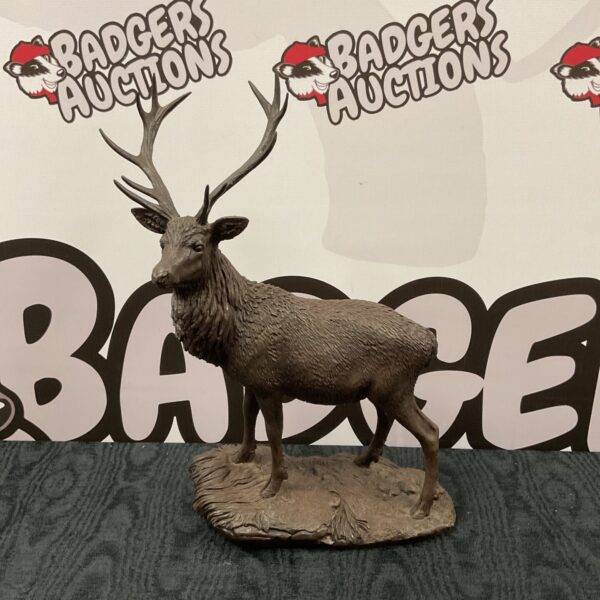 Limited edition Tom Mackie stag ornament in bronze resin.