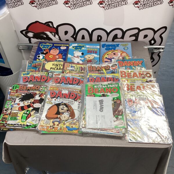 Lot of colourful Family Guy annuals and comics for collectors.