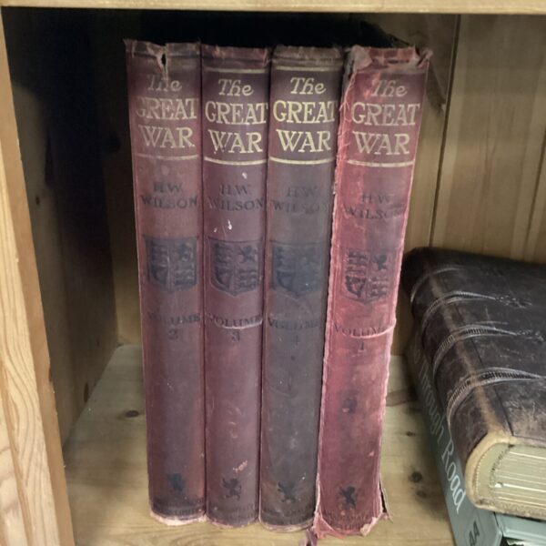 Four vintage volumes of The Great War book set.