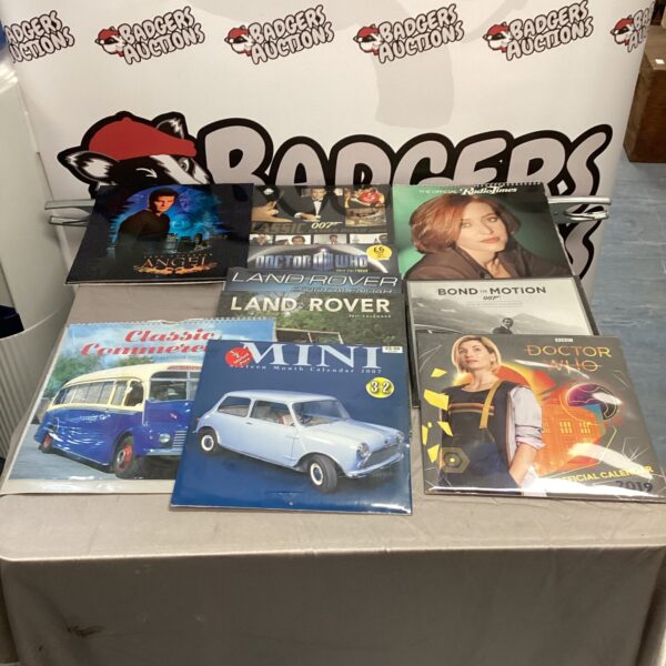 Collecting of assorted calendars from previous years inc james bond, gillian anderson & motoring calendars