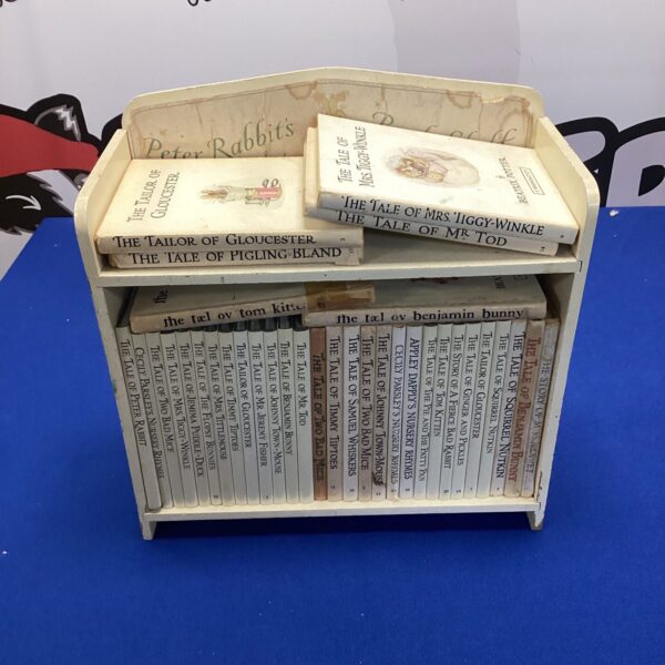 Vintage Beatrix Potter book set featuring classic tales.