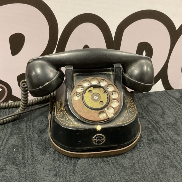 Vintage Anvers Belgium telephone, antique wall mounted retro phone.