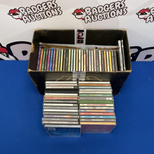 Music CD collection lot featuring Ed Sheeran and Motown albums.