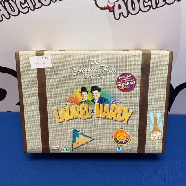 Laurel and Hardy DVD box set, classic comedy films collection.