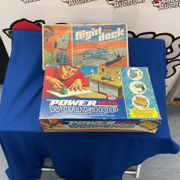 Vintage Ideal Power Mite Workshop toy set from the 1960s.