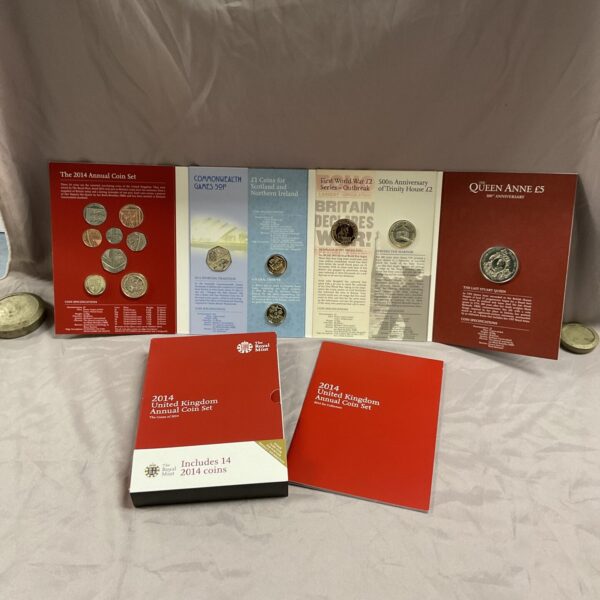 2014 United Kingdom Annual Coin Set in original packaging.
