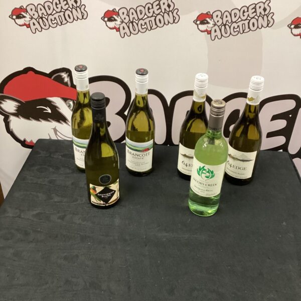 Six bottles of white wine including Sauvignon Blanc in a lot.