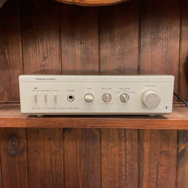 Front view of vintage Realistic SA-150 stereo amplifier.