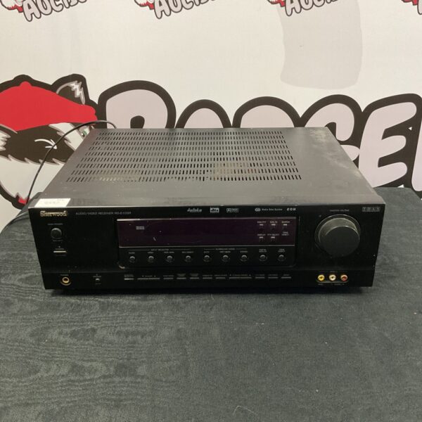 Front view of vintage Sherwood RD-6103R AV receiver for home audio.