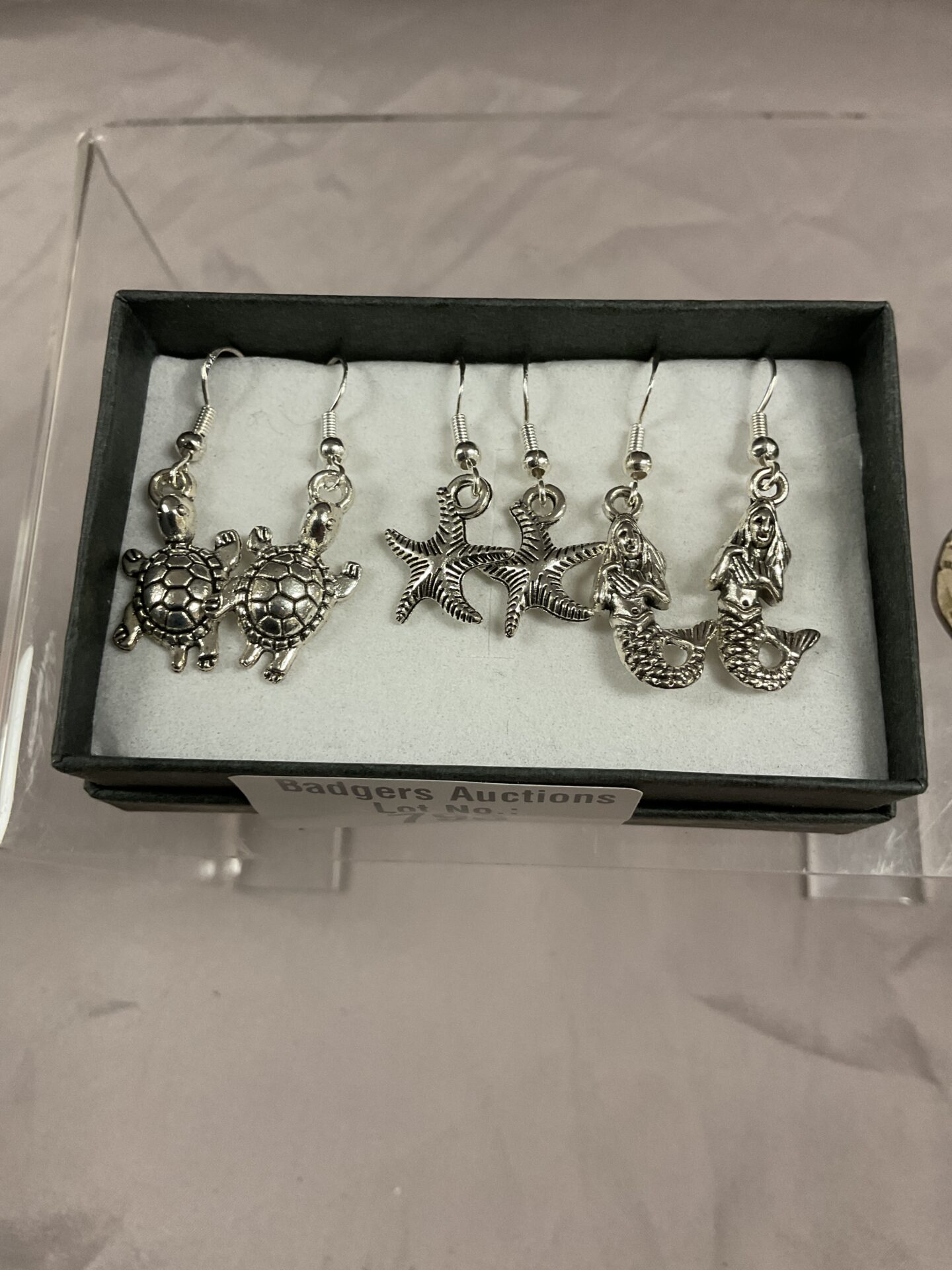 793 Three pairs 925 silver Earrings