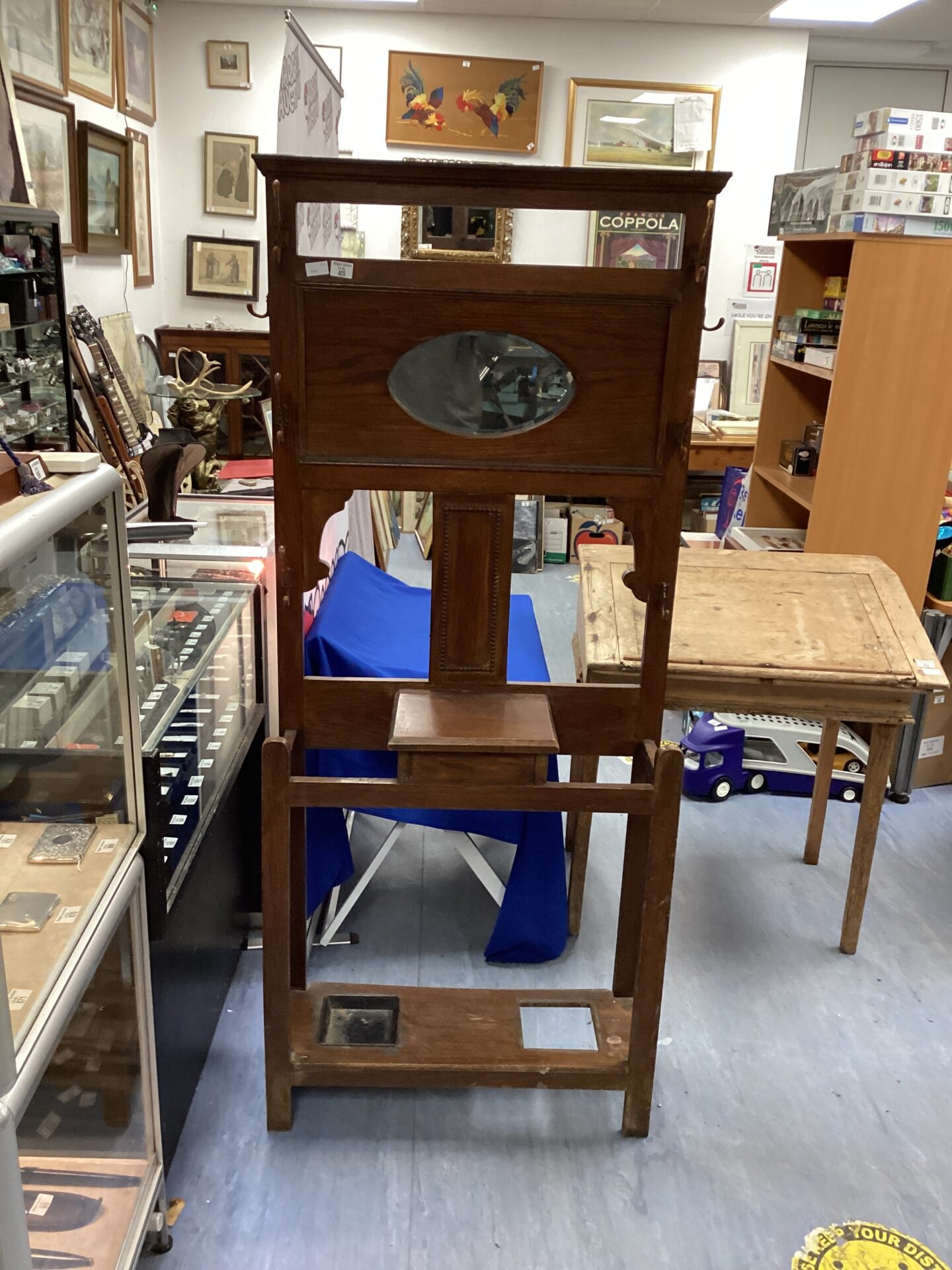 405 Antique Mahogany Hall Stand with Mirror