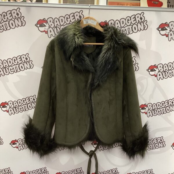 Ladies Betty Barclay size 16 suede coat in good condition.