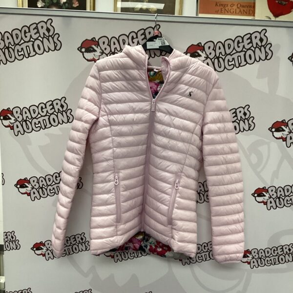 Pink Joules showerproof jacket with hood, lightweight outdoor wear.