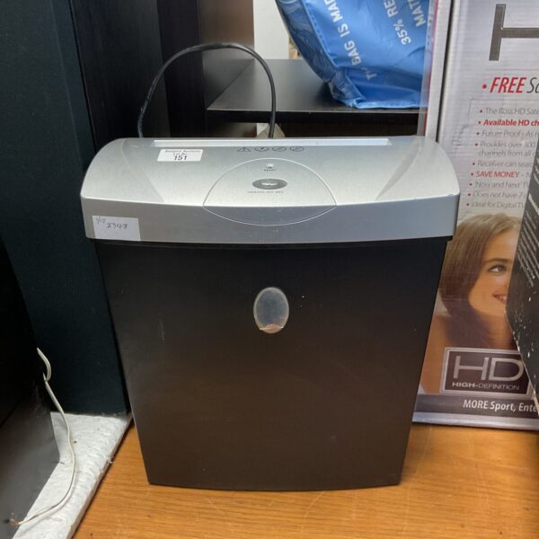 Challenge paper shredder for secure document disposal.