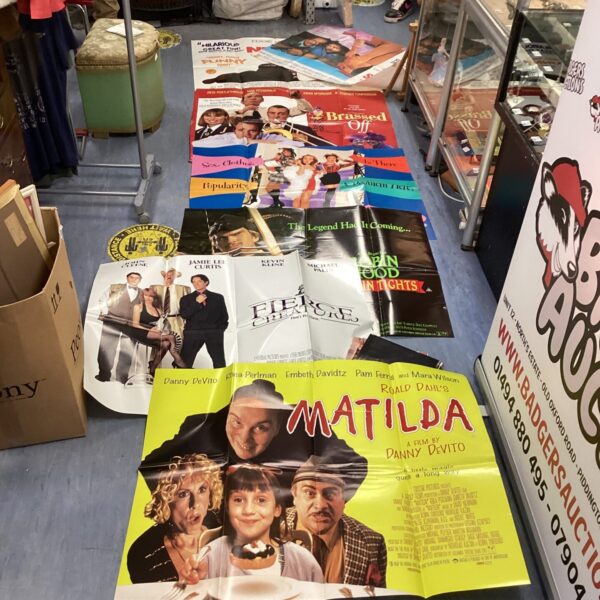 Large lot of vintage and modern cinema film posters for collectors.