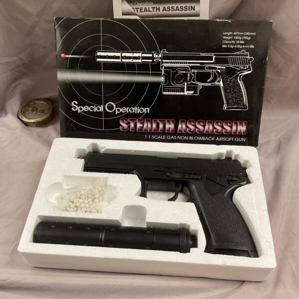 Special Operation Stealth Assassin gas BB gun for collectors.