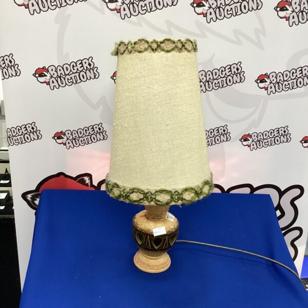 Vintage West German lava lamp with decorative shade.