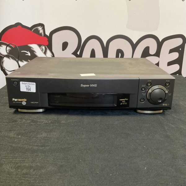 Vintage Panasonic NV-HS900 VCR player in grey.
