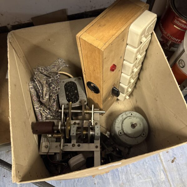 Vintage electrical components lot, antique electronics parts and spares.