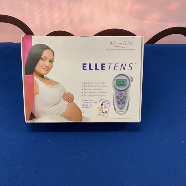 Babycare Elletens unit for labour pain relief shown in packaging.
