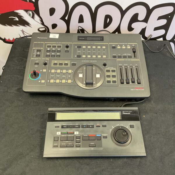 Panasonic AV mixer controller VW-EC310 and WJ-AVE7 for video editing.