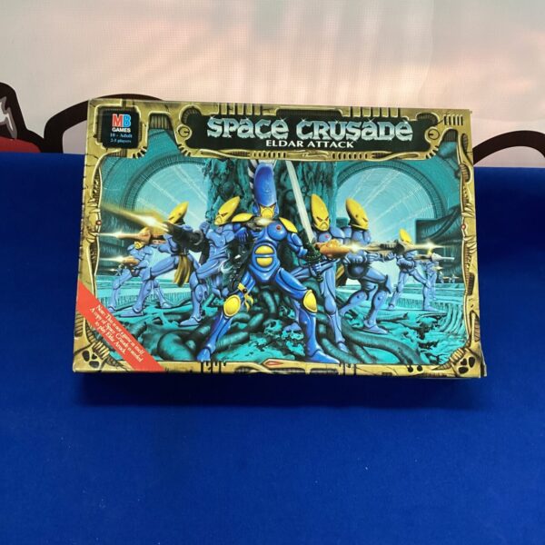 Space Crusade Eldar Attack box, vintage board game collectible.