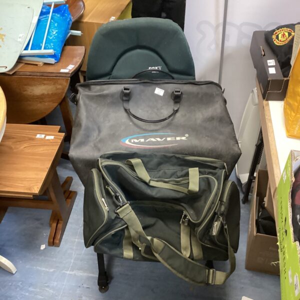 Green Weaver fishing holdall for carrying angling tackle.