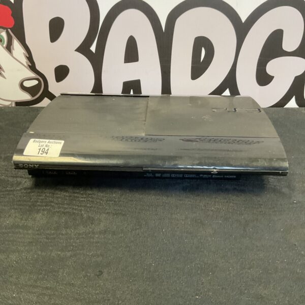 Black Sony PlayStation 3 console for retro gaming collectors.